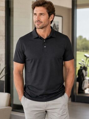 Travis Matthews - Men’s Medium - Polo Shirt in Black